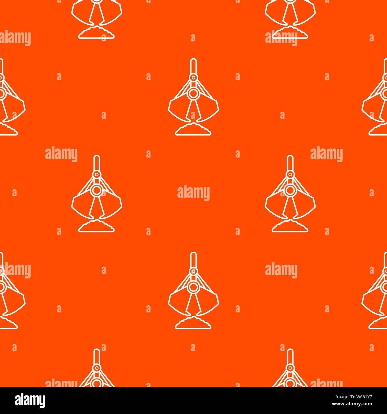 Excavator bucket pattern vector orange Stock Vector