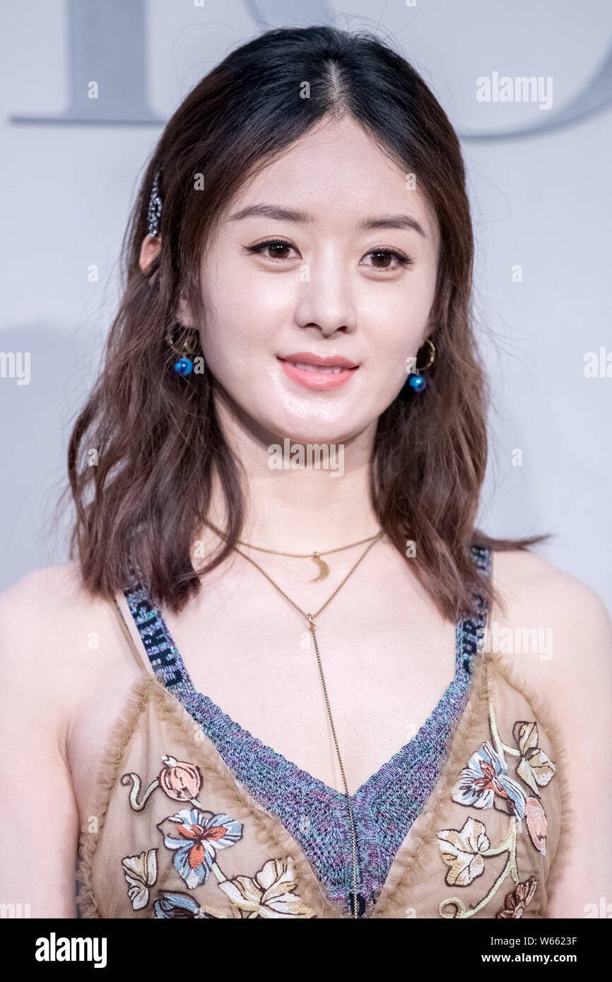 Chinese Actress Zanilia Zhao Or Zhao Liying Arrives For A Promotional Event By Dior In Shanghai China 28 August 2018 Stock Photo Alamy