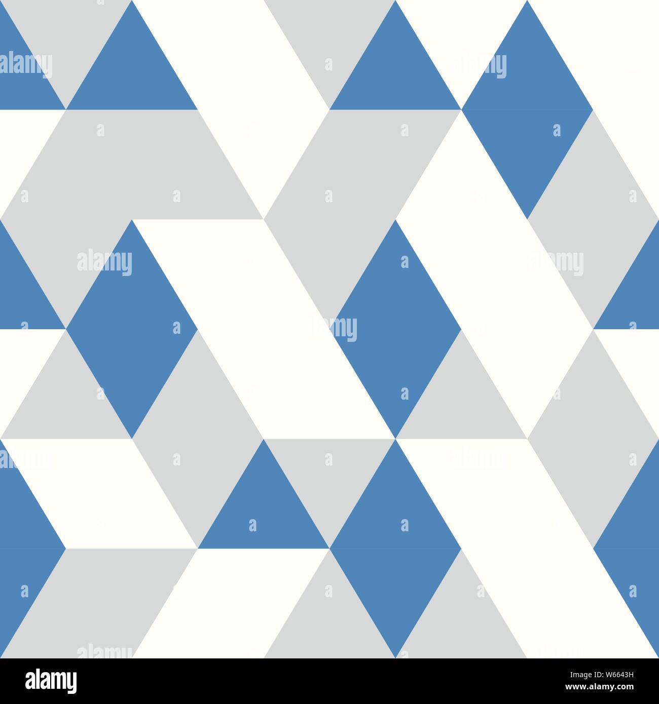 Abstract blue triangles vector pattern design seamless style on white gray background. You can use for ad, poster, artwork, design seamless pattern. Stock Vector