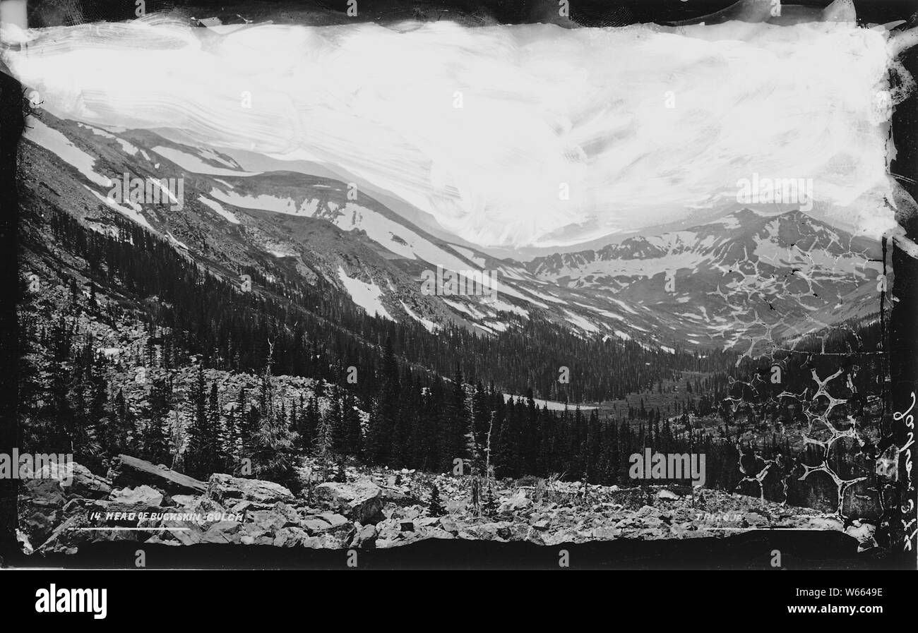 Head of Buckskin Gulch, Mosquito range. Park County, Colorado Stock