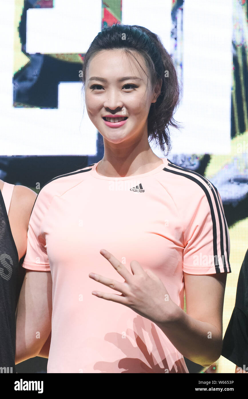 Retired Chinese volleyball player Hui Ruoqi attends a promotional event of  sportswear brand Adidas in Shanghai, China, 27 July 2018. *** Local Capt  Stock Photo - Alamy