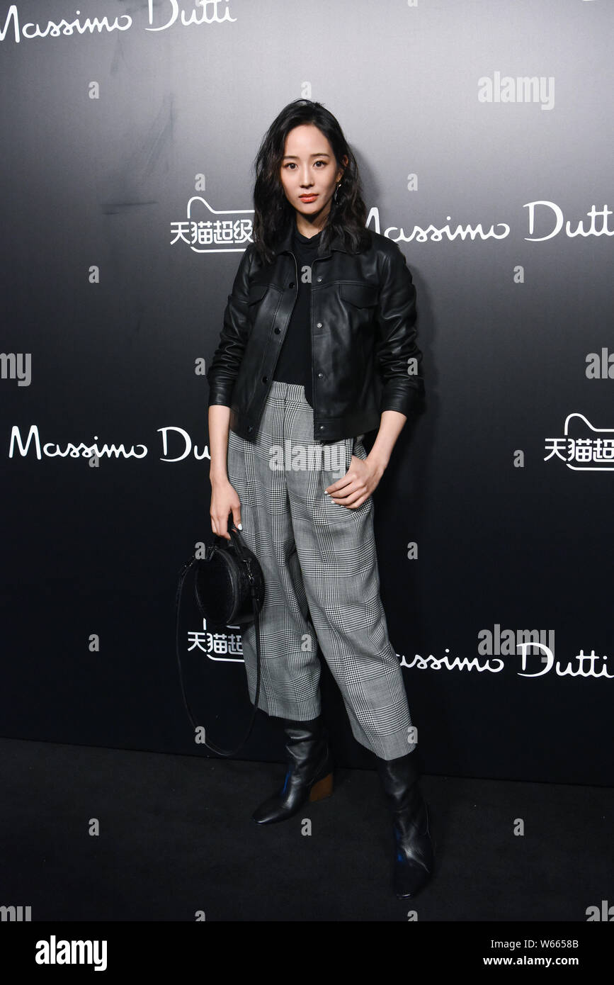 German-born Taiwanese actress Janine Chang Chun-ning poses at the Massimo  Dutti Collection Fall/Winter 2018 in Shanghai, China, 18 July 2018 Stock  Photo - Alamy