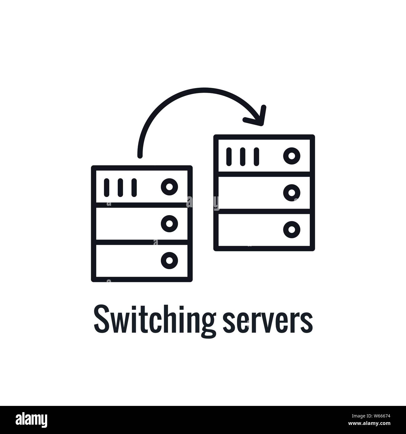 site Data Transfer Icon arrow imagery of transfer Stock Vector