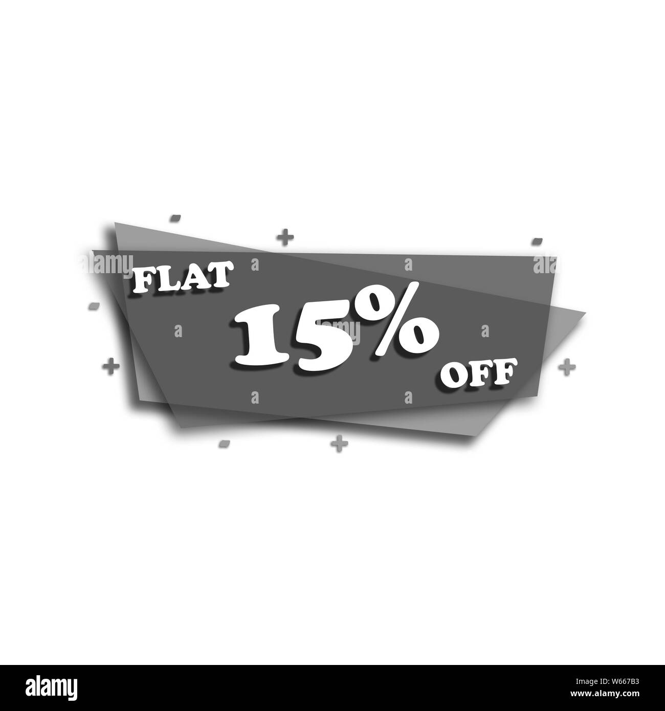 Flat 15 Off Promotion Label Sticker Stock Photo Alamy