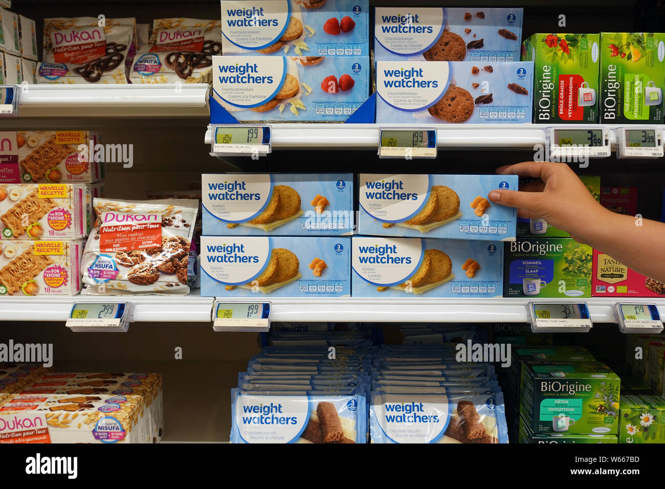 Assortment Weight Watchers products in a store Stock Photo - Alamy