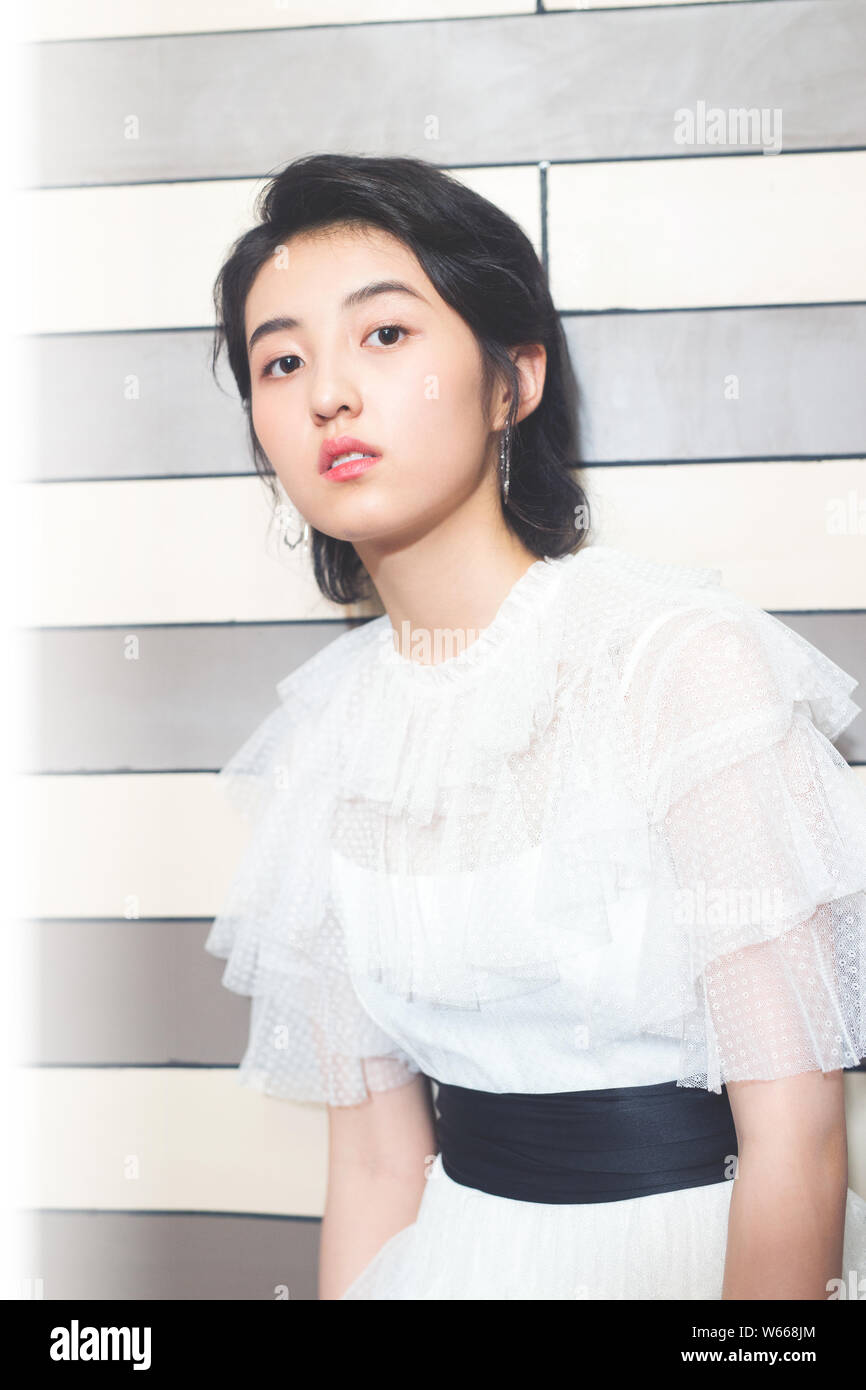 Chinese actress Zhang Zifeng, also known as Wendy Zhang, poses for