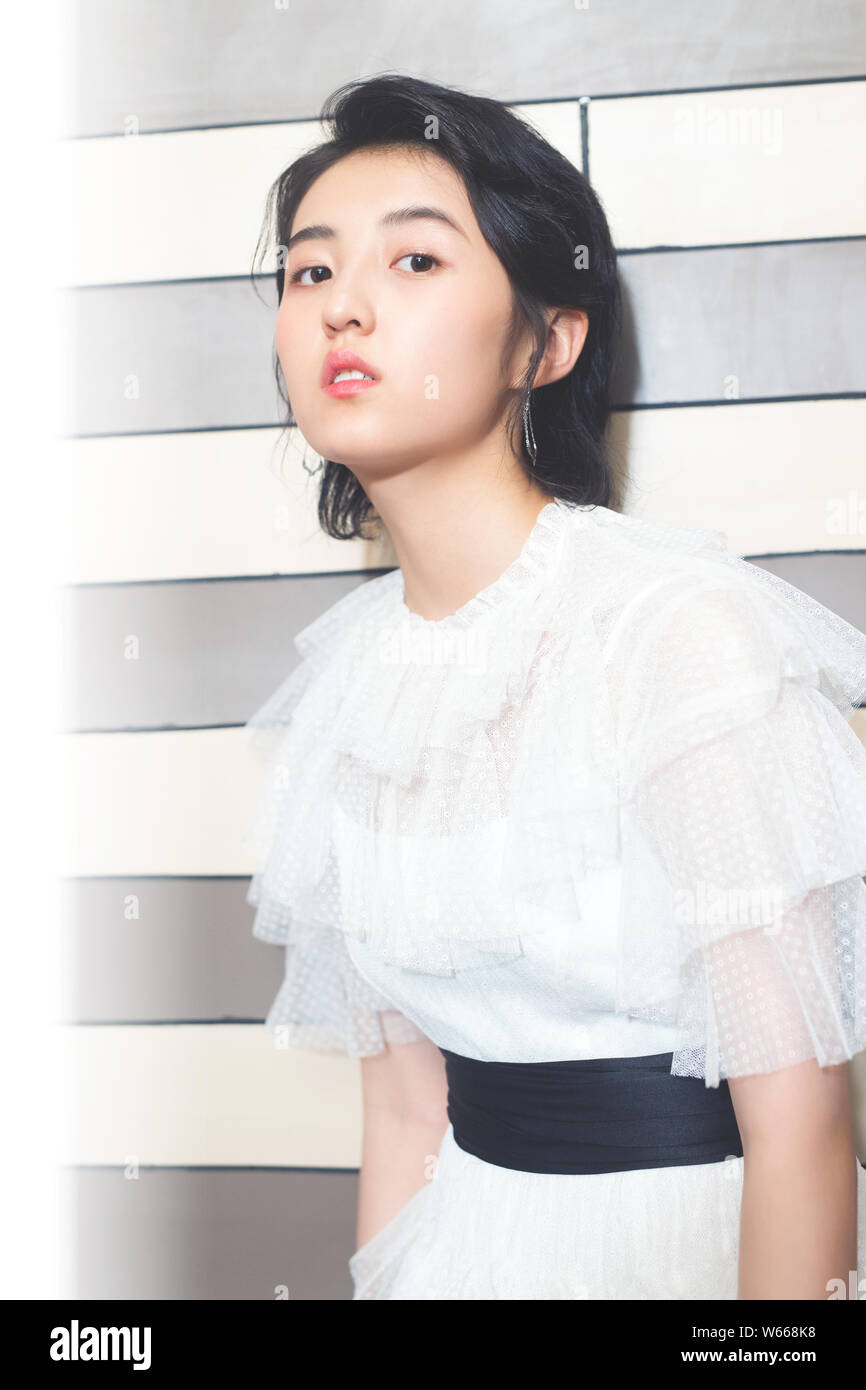 Chinese actress Zhang Zifeng, also known as Wendy Zhang, poses for