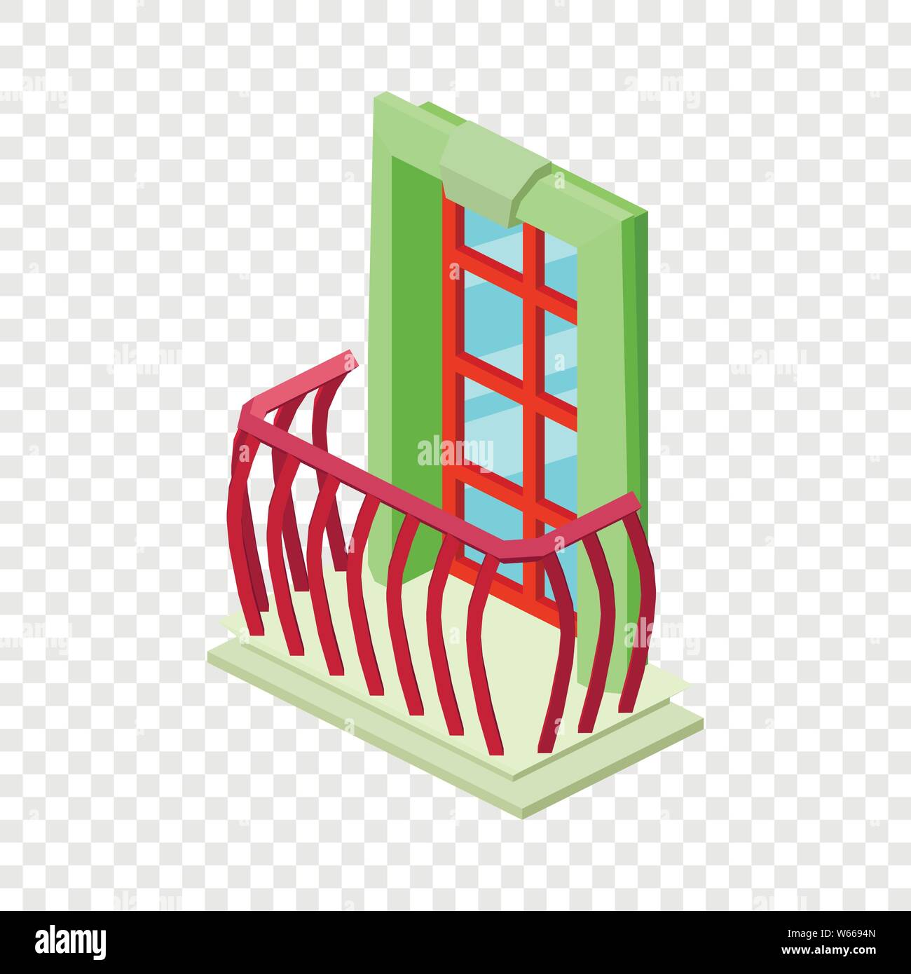 Facade balcony icon, isometric 3d style Stock Vector Image & Art - Alamy