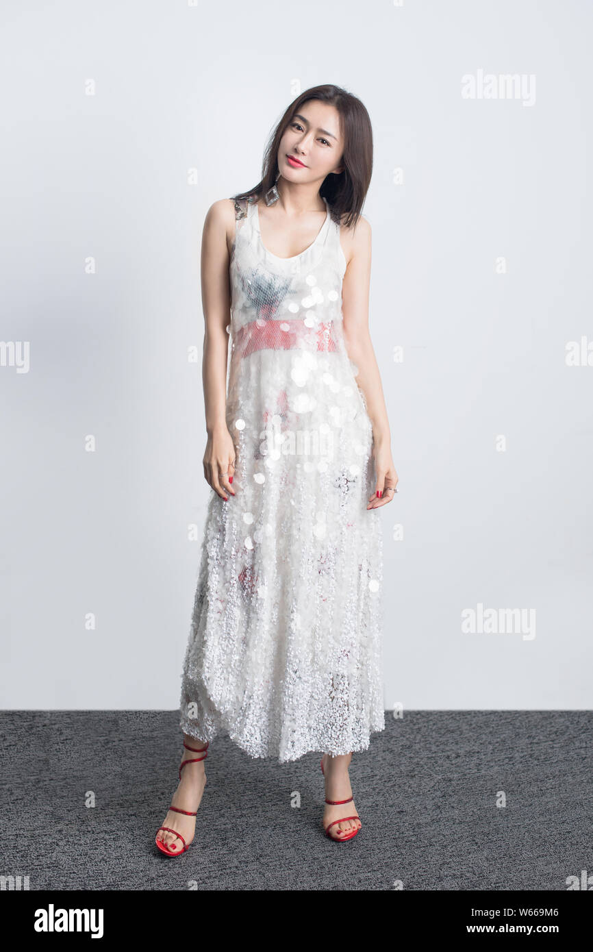Chinese actress Qin Lan poses for portrait photos during an exclusive ...