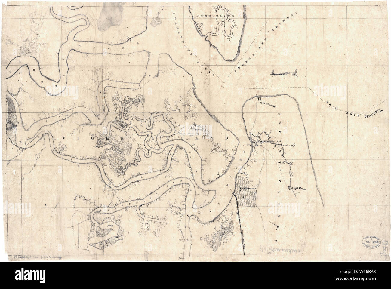 Civil War Maps 1991 Map of Fernandina - Civil War Maps 1991 Map Of Fernandina Region Florida Rebuild And Repair W66BA8 