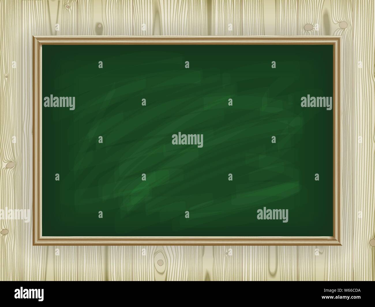 Green School Board On A Wooden Background Stock Vector Art