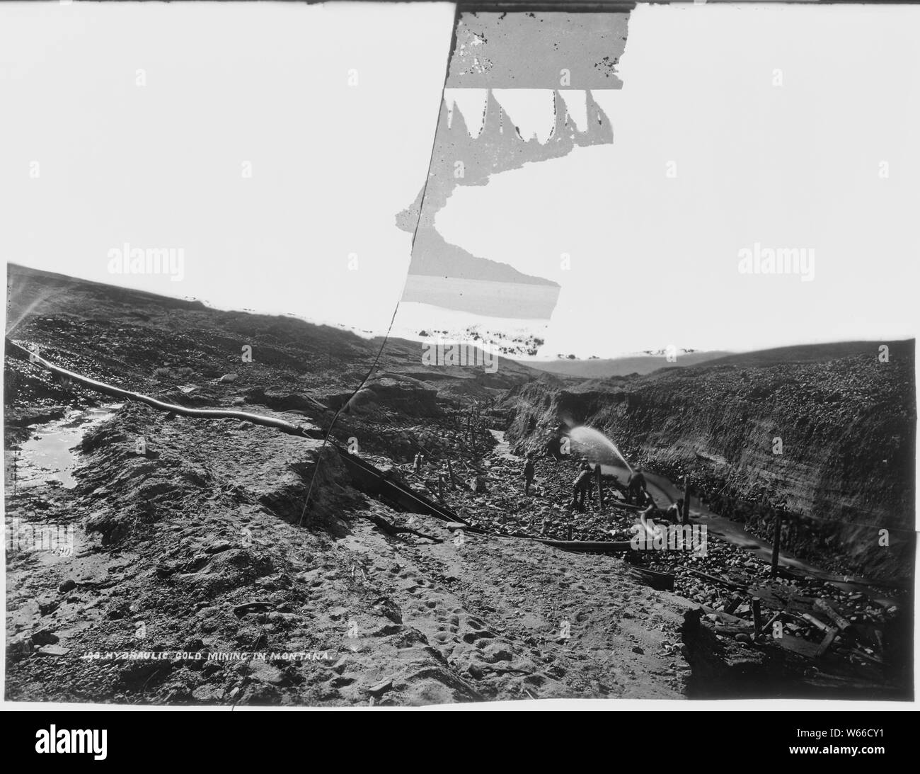 Hydraulic gold mining in Montana. Alder Gulch Stock Photo Alamy