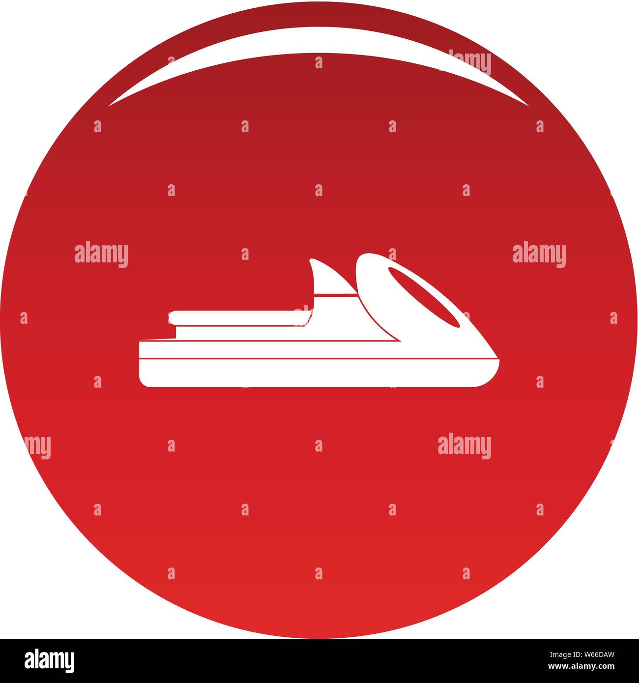 Boat icon. Simple illustration of boat vector icon for any design red
