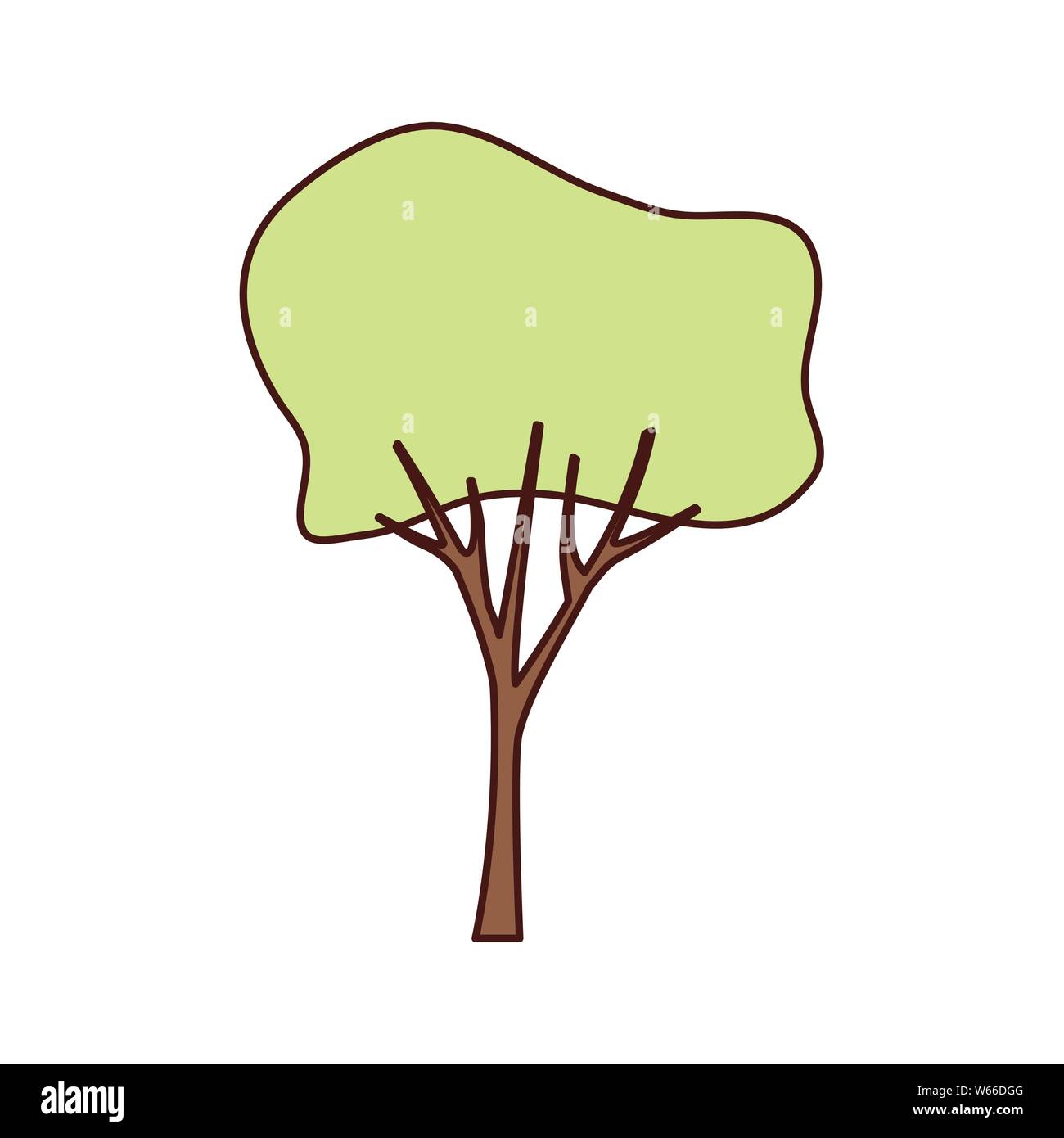 landscape with trees and plants isolated icon Stock Vector Image & Art ...