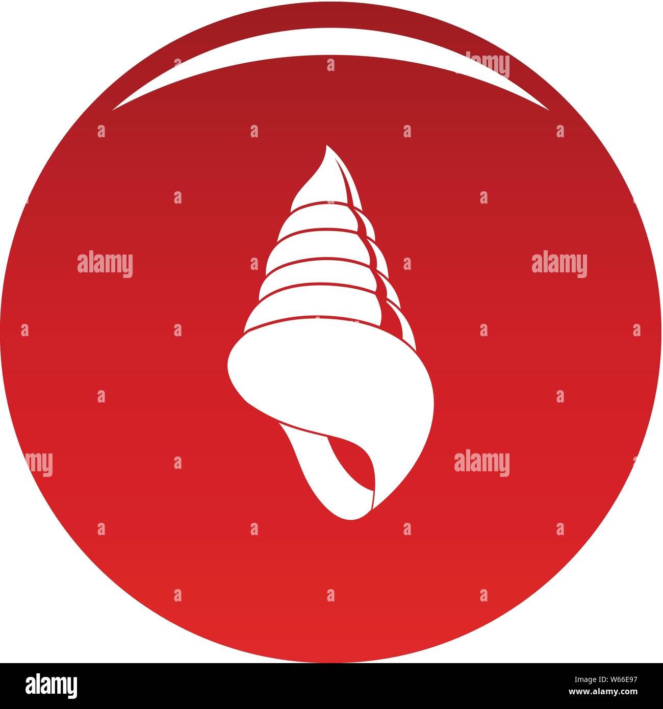 Spiral shell icon. Simple illustration of spiral shell vector icon for ...