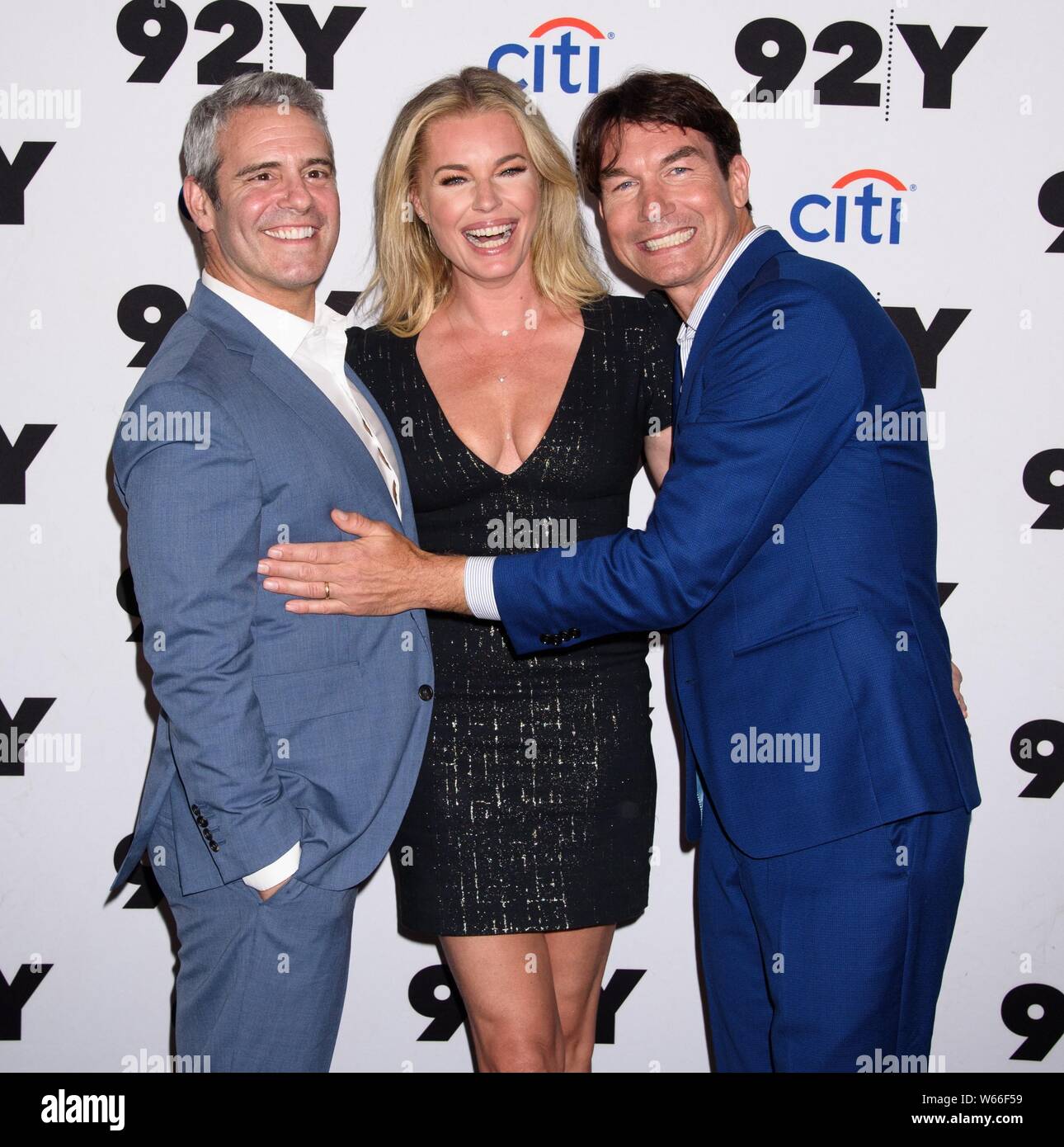 New York, NY, USA. 30th July, 2019. Andy Cohen, Rebecca Romijn, Jerry O