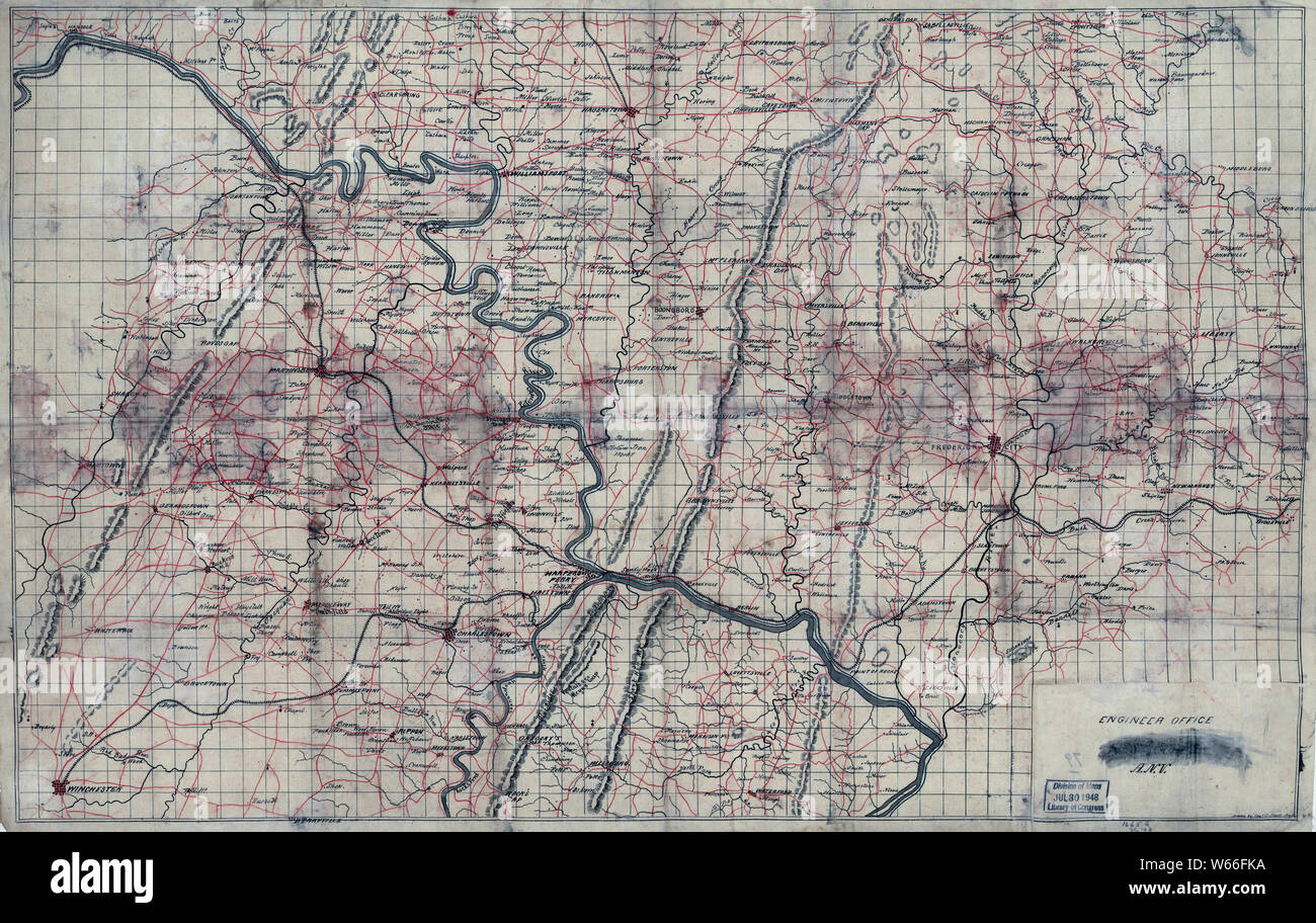 Civil War Maps 2054 Map of portions of Virginia West Virginia and Maryland centering on Harpers