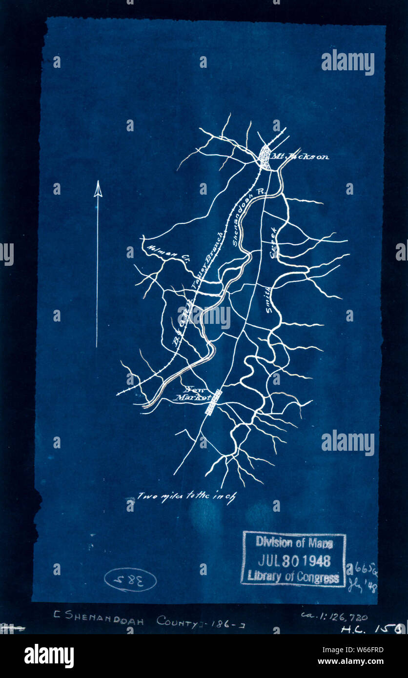 Civil War Maps 2058 Map of Shenandoah County between Mt Jackson and New