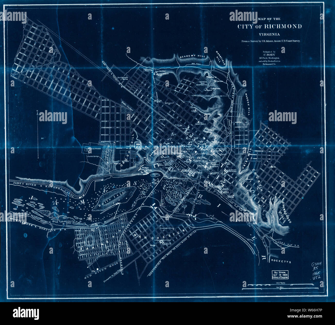 Civil War Maps 2078 Map of the city of Richmond Virginia Inverted ...