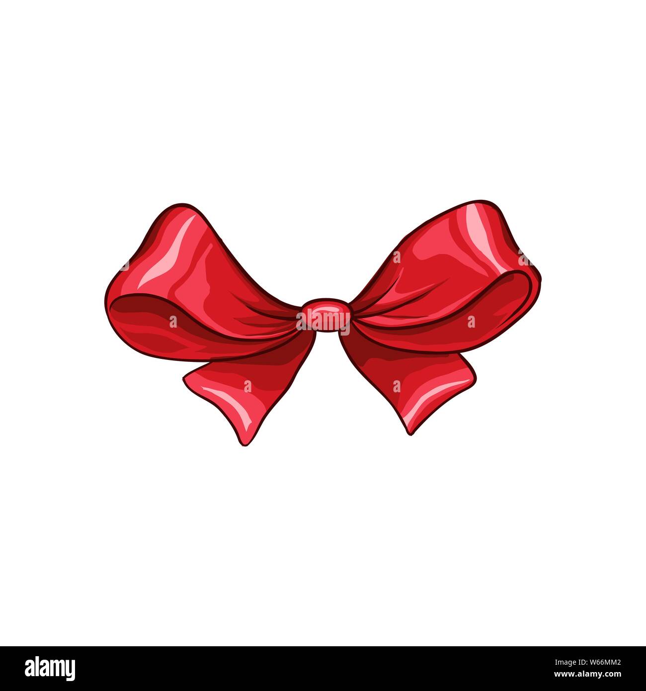 Red bow hand drawn vector isolated illustration. Ribbon knot cartoon drawing  on white background. Bowknot doodle sticker xmas clipart. Bow-tie colored  greeting card design element Stock Vector Image & Art - Alamy