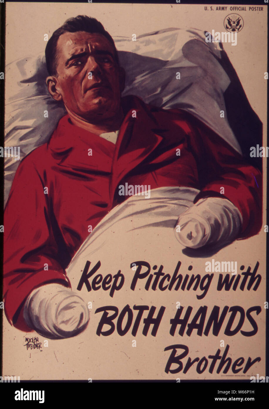 Keep pitching with both hands brother Stock Photo Alamy
