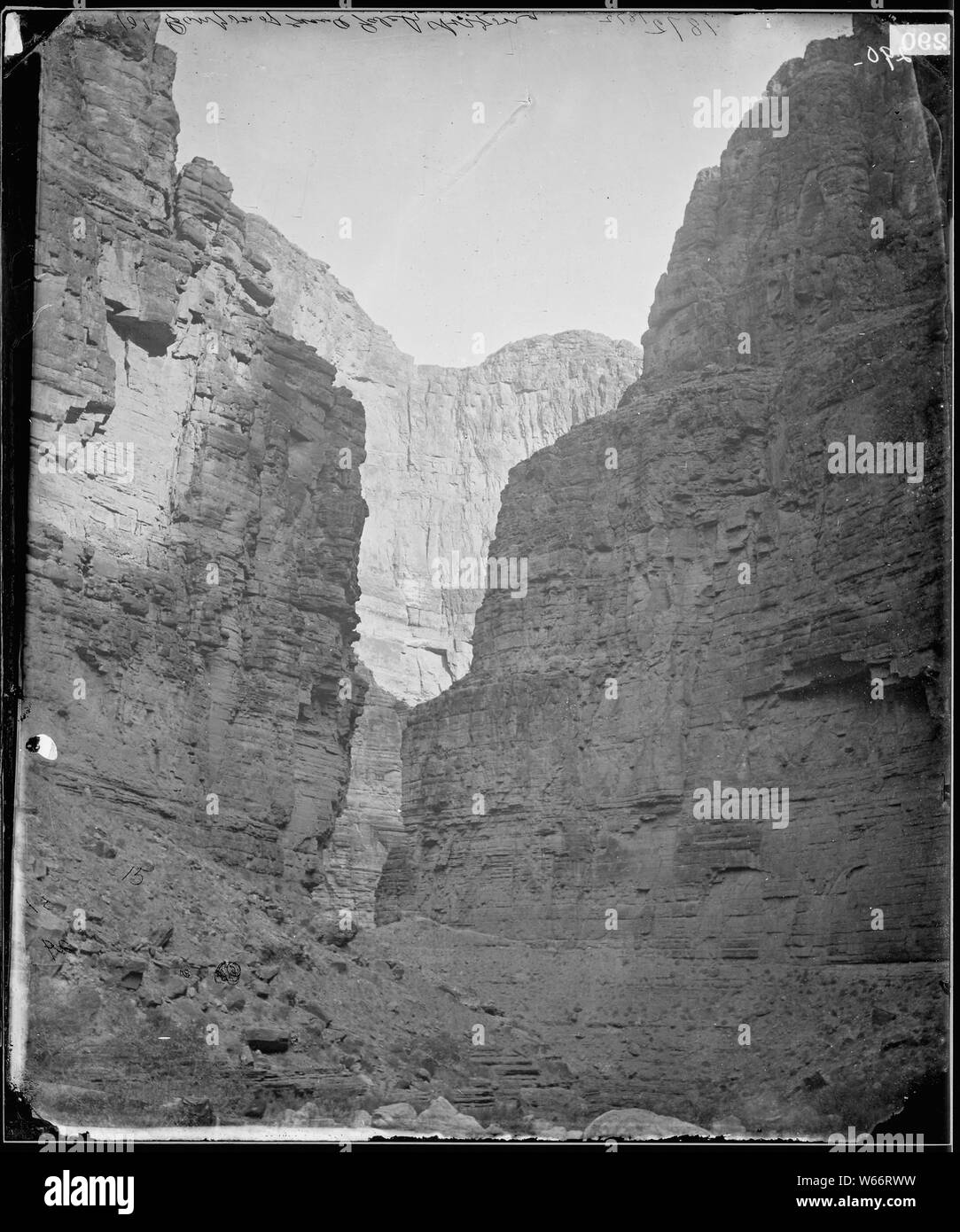 LIMESTONE WALLS, KANAB WASH OR CANYON OF GRAND GULCH, ARIZONA Stock Photo