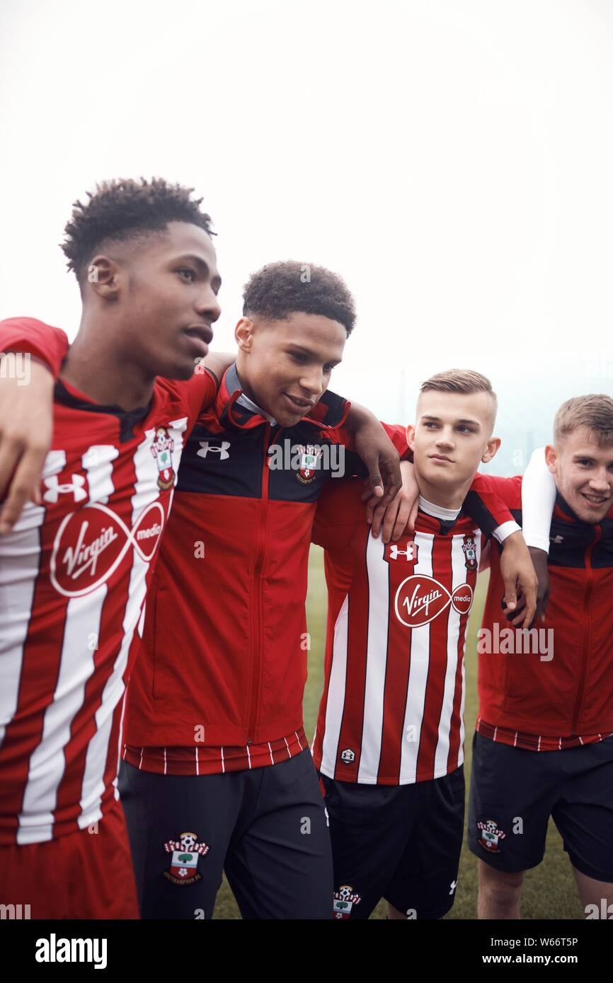 Players of Southampton F.C. visit the Under Armour Store as part of their  pre-season trip to China in Shanghai, China, 6 July 2018 Stock Photo - Alamy