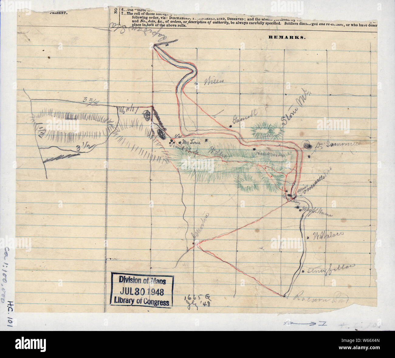 Civil War Maps 2231 Sketch of the Rapidan River Station and Racoon Ford