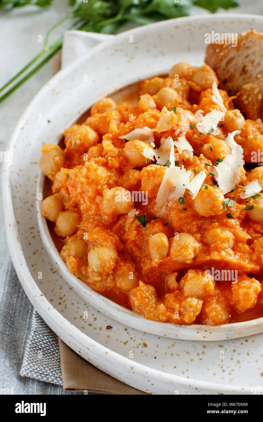 Indian chana masala or chickpea curry close up Stock Photo Alamy