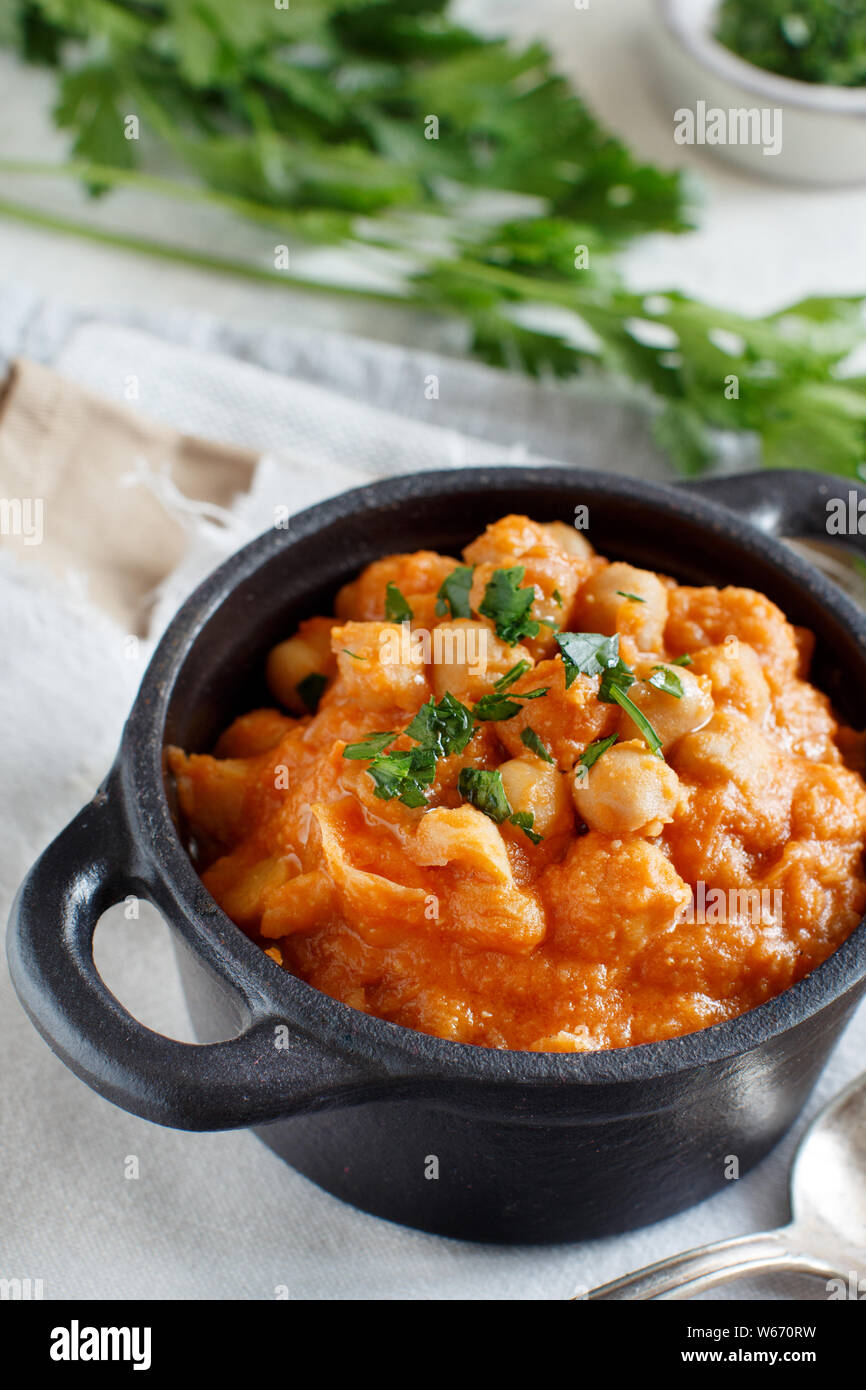 Indian chana masala or chickpea curry close up Stock Photo Alamy