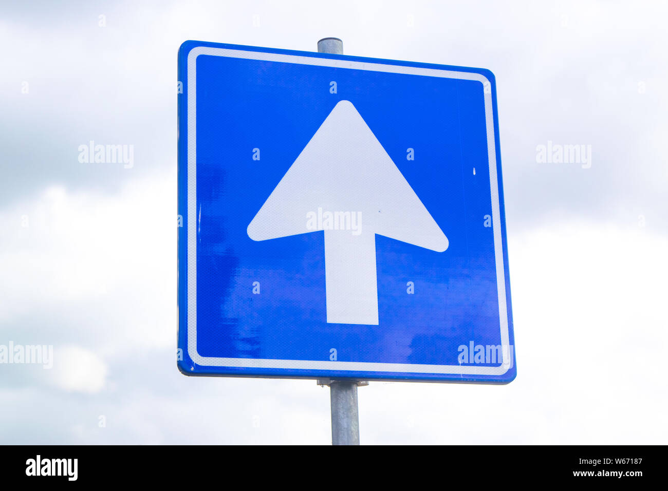 Dutch Road Sign A Directional Road You Can Drive In From This Side Stock Photo Alamy