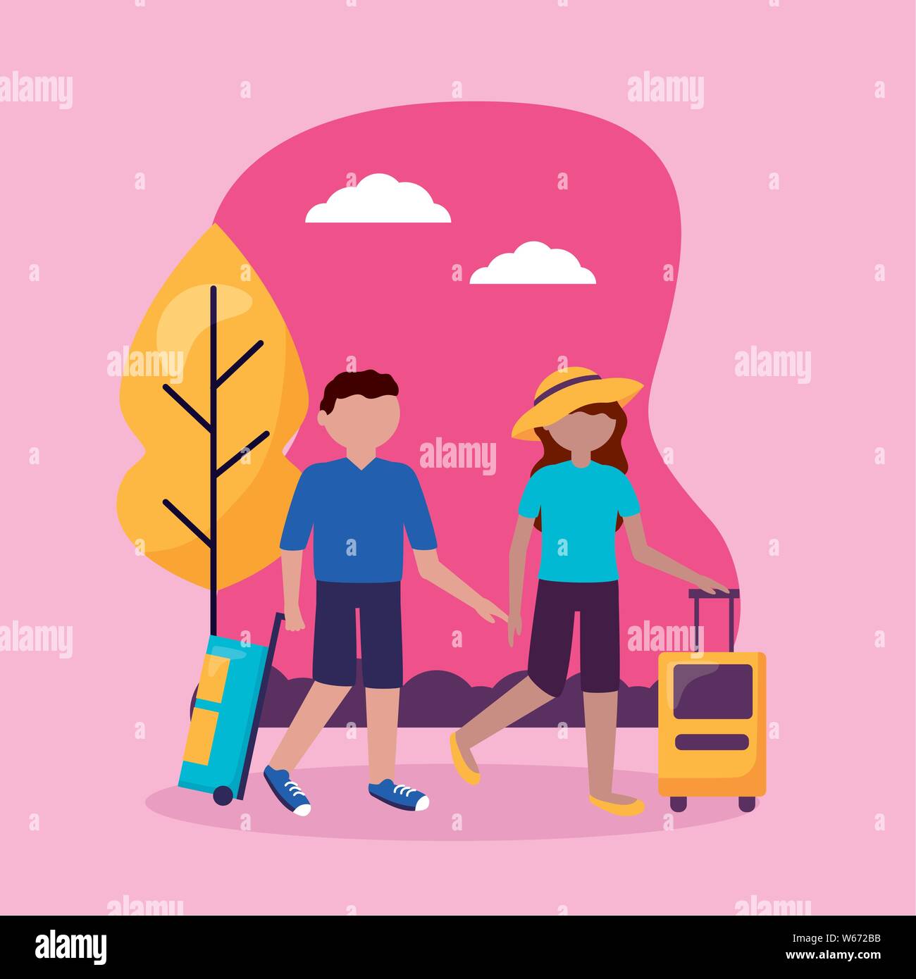 people and travel flat design Stock Vector Image & Art - Alamy
