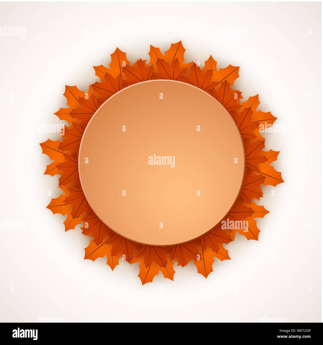 Autumn background layout decorate with leaves banner. Vector ...