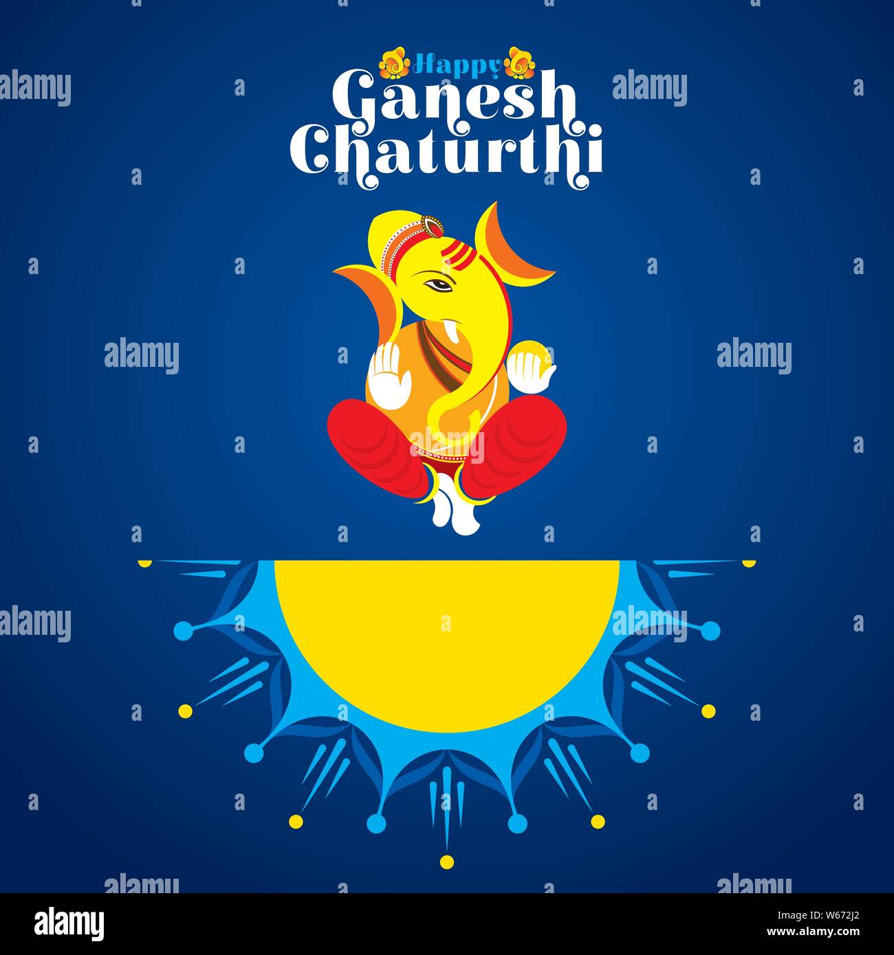 Illustration Of Lord Ganpati Ganesh Chaturthi Festival Of India