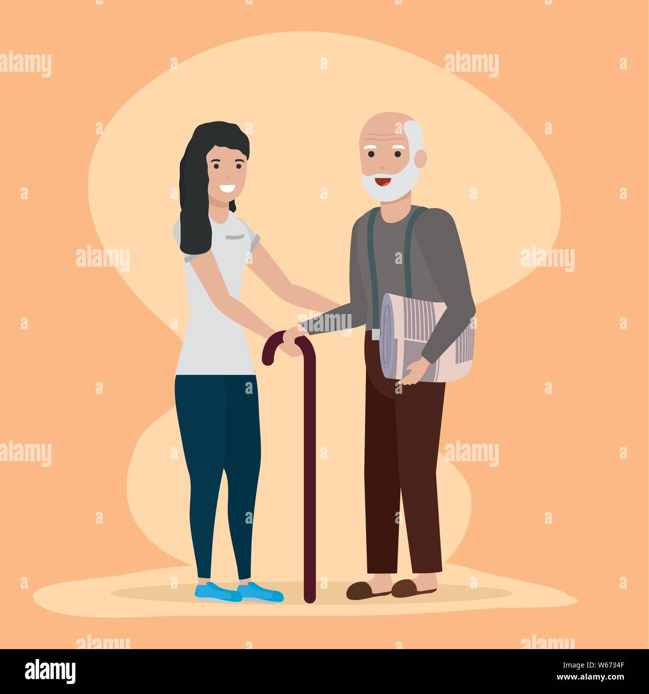 people family flat design image Stock Vector