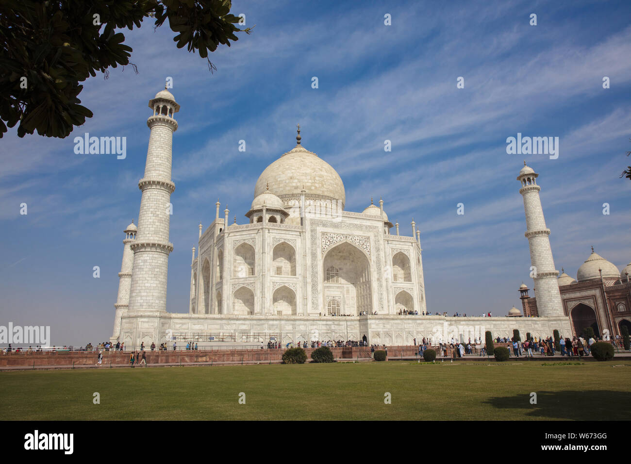 The Taj Mahal is an ivory-white marble mausoleum on the south bank of ...