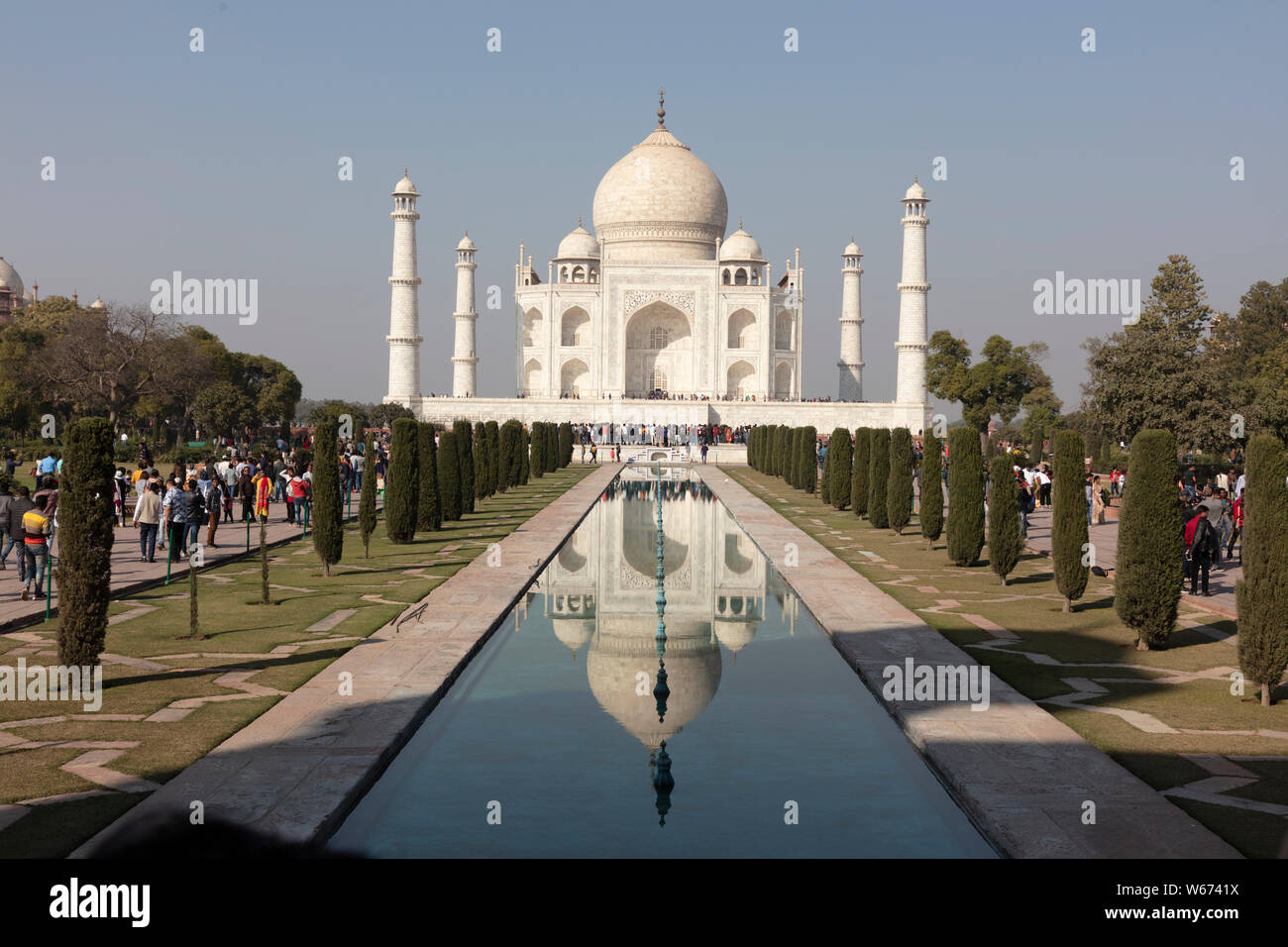 The Taj Mahal is an ivory-white marble mausoleum on the south bank of ...