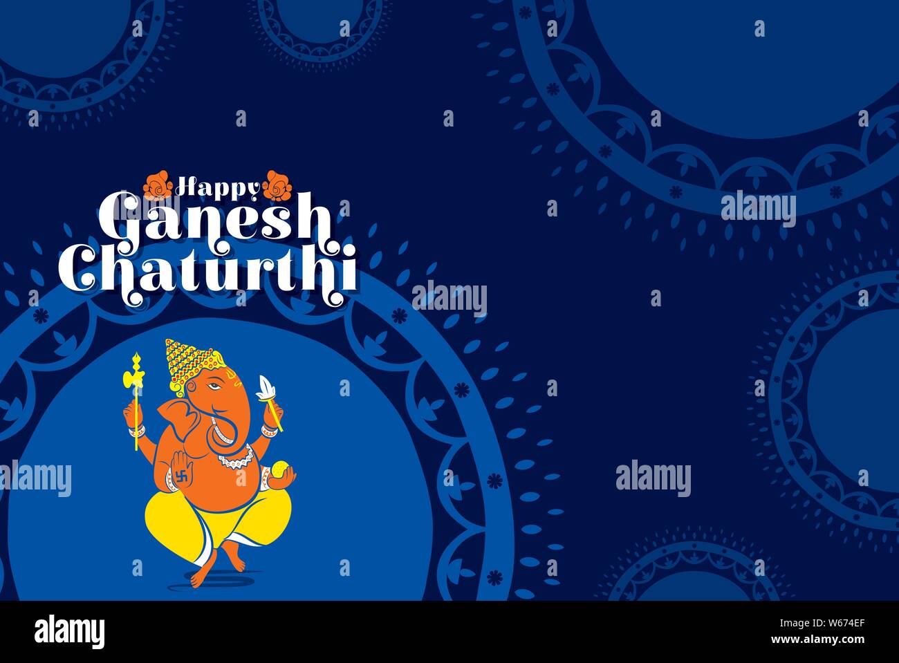 illustration of Ganesh Chaturthi festival of india banner concept design  Stock Vector Image & Art - Alamy