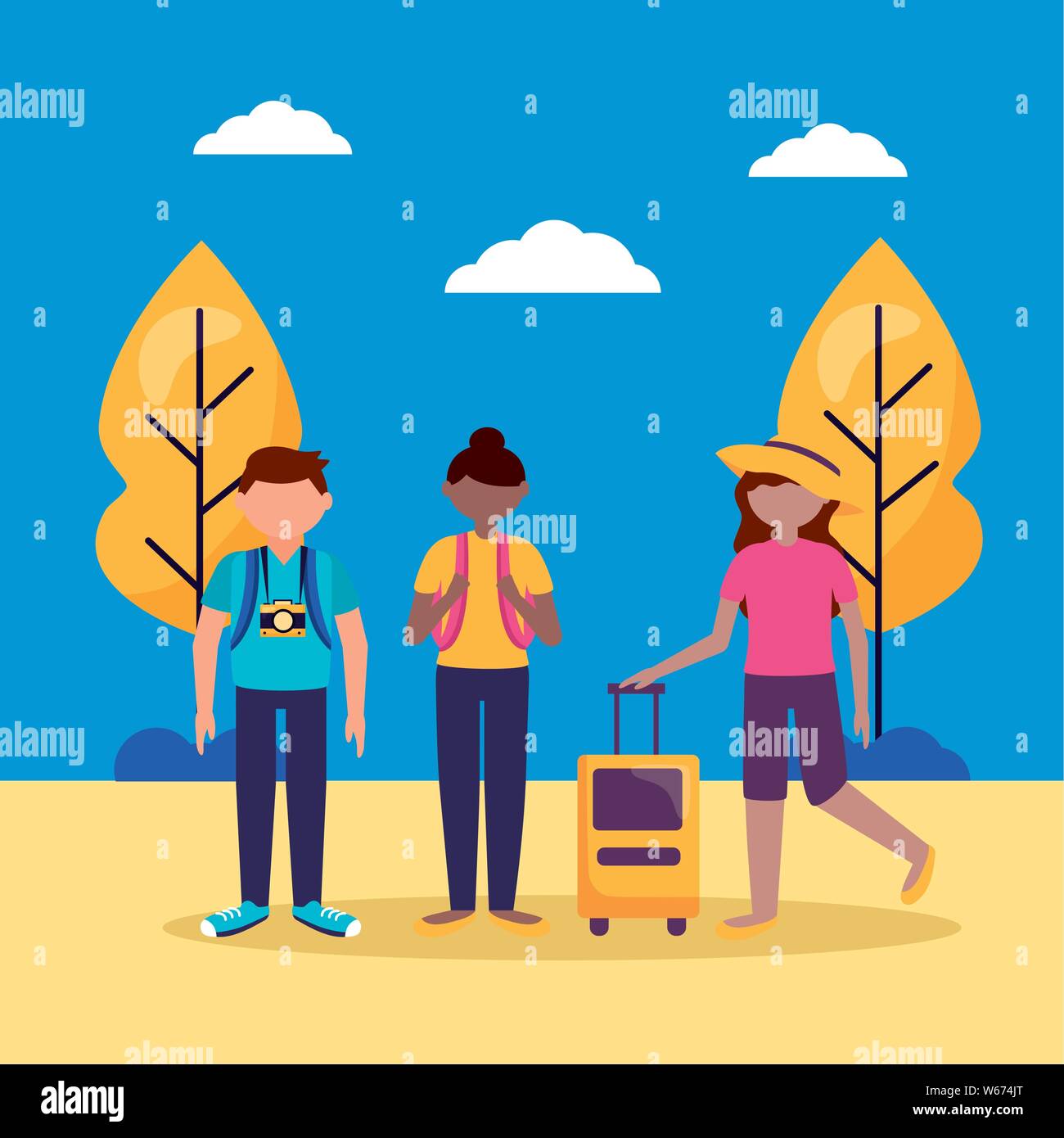 people and travel flat design Stock Vector Image & Art - Alamy