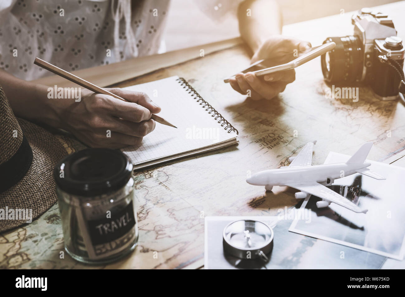 Planning a trip, map hi-res stock photography and images - Alamy