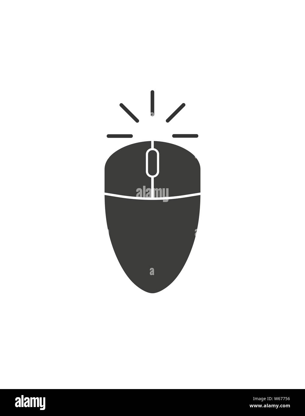 Vector illustration, flat design. Computer Mouse icon Stock Vector ...