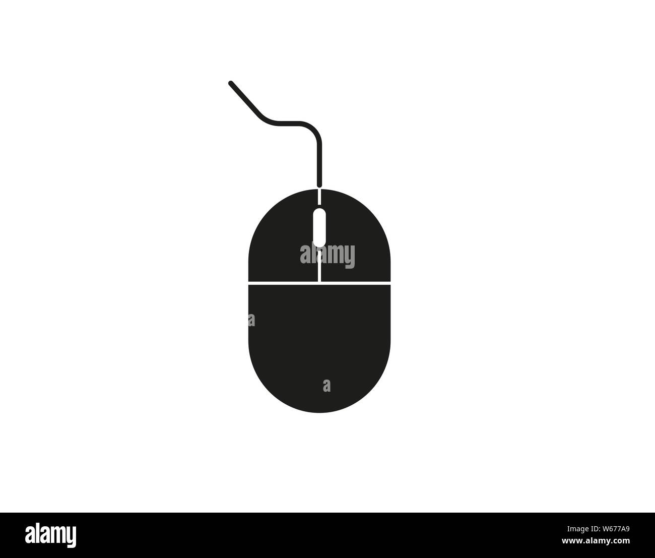 Vector illustration, flat design. Computer Mouse icon Stock Vector