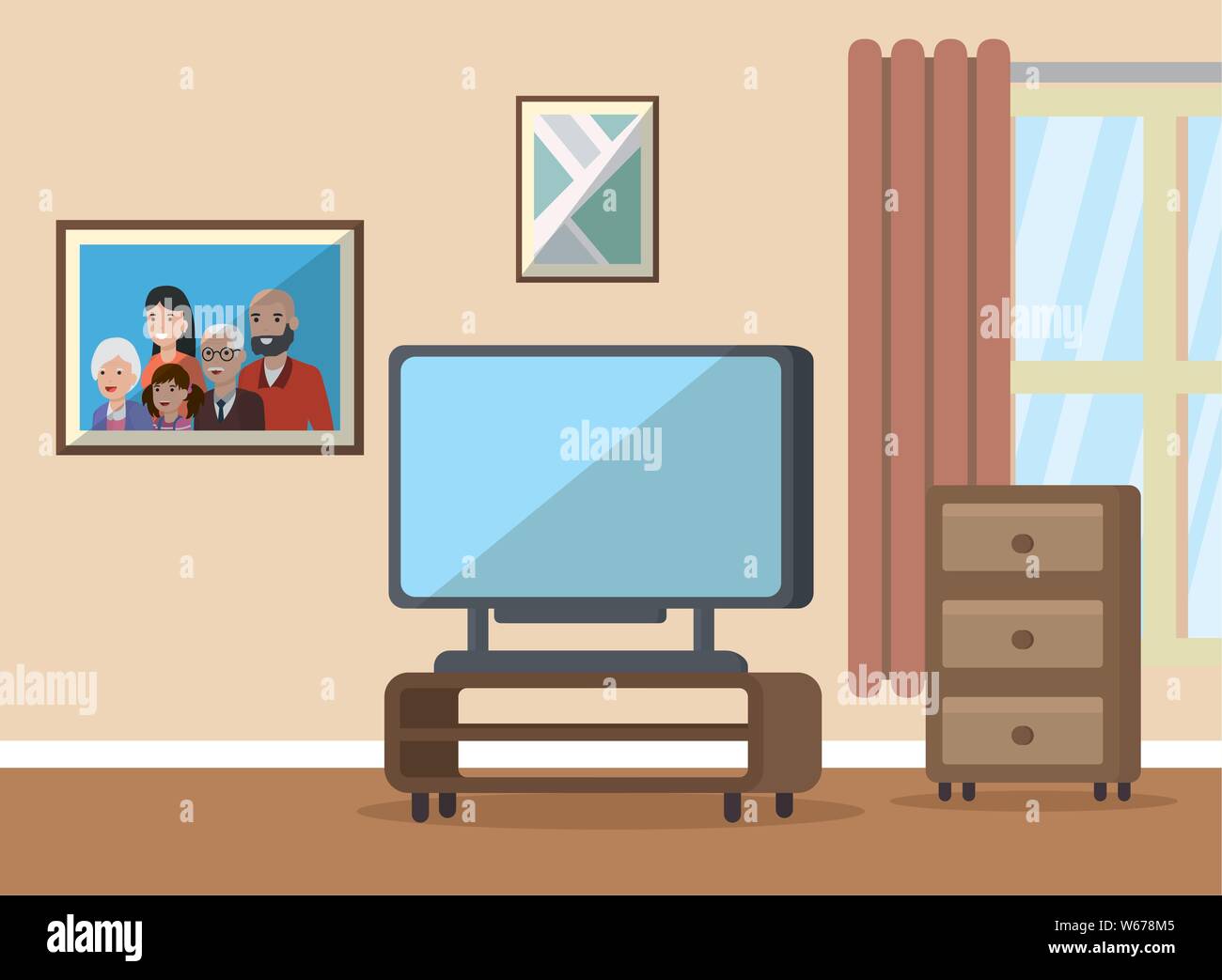 living room flat image design Stock Vector Image & Art - Alamy