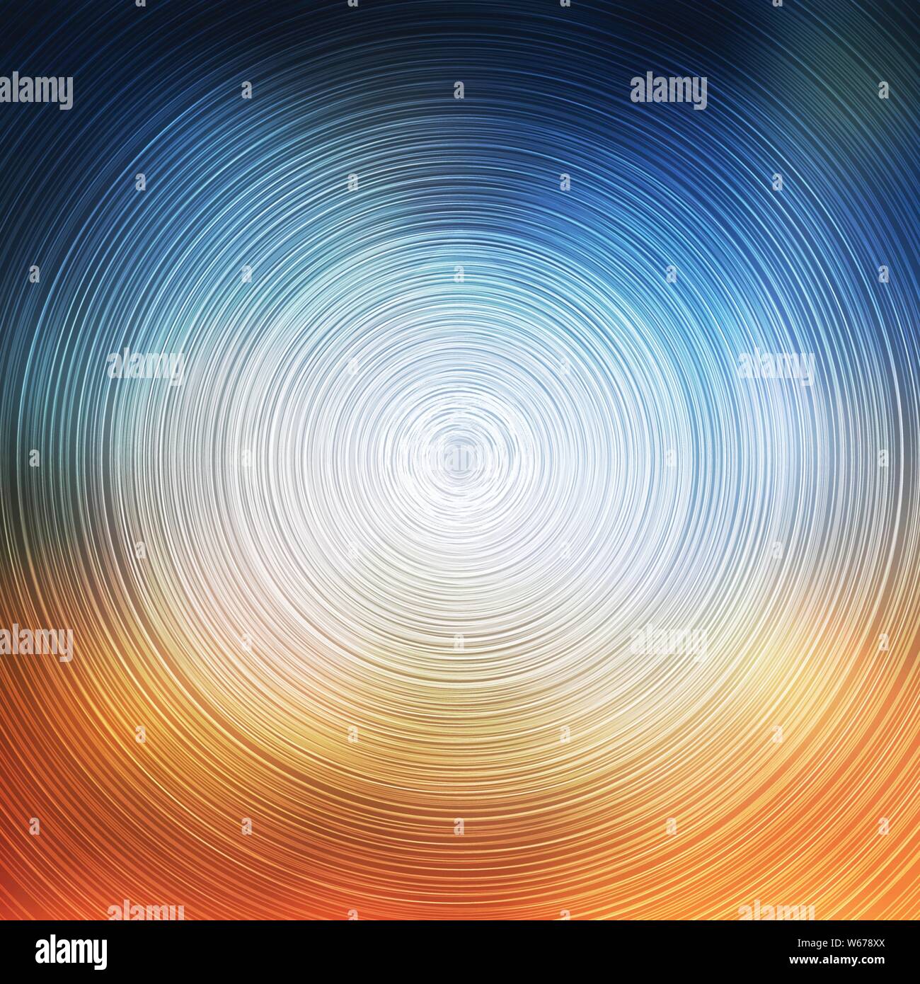 Abstract Colorful Concentric Circles Pattern on Blurred Background ...
