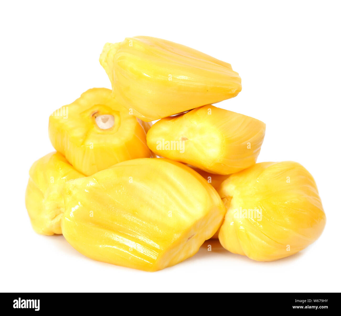 a group ripe jackfruit on white background Stock Photo - Alamy
