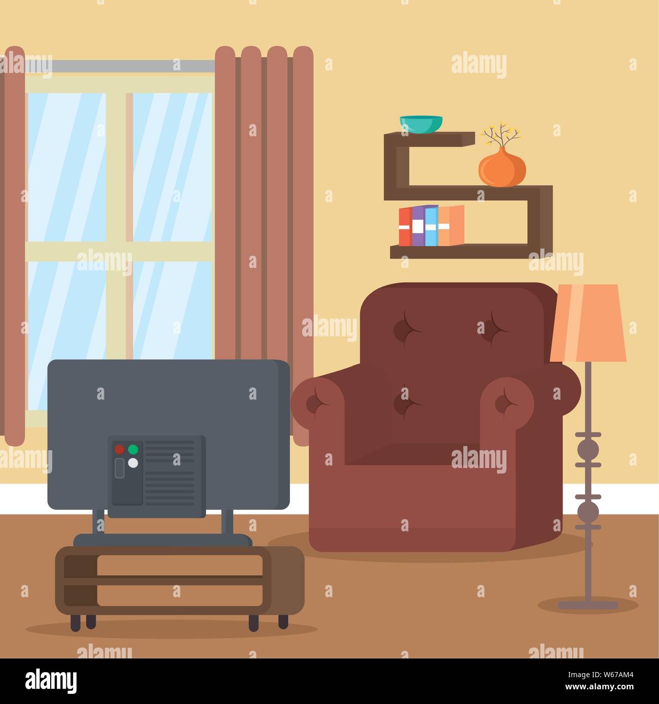 living room flat image design Stock Vector Image & Art - Alamy
