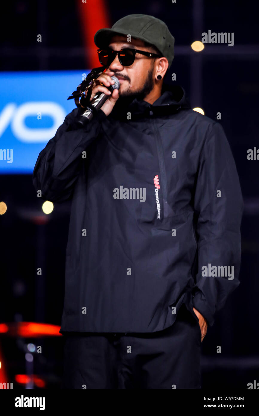Taiwanese Singer Chang Chen Yue Attends A Press Conference For New Season Of Hip Hop Reality Show The Rap Of China In Beijing China 3 July 2018 Stock Photo Alamy