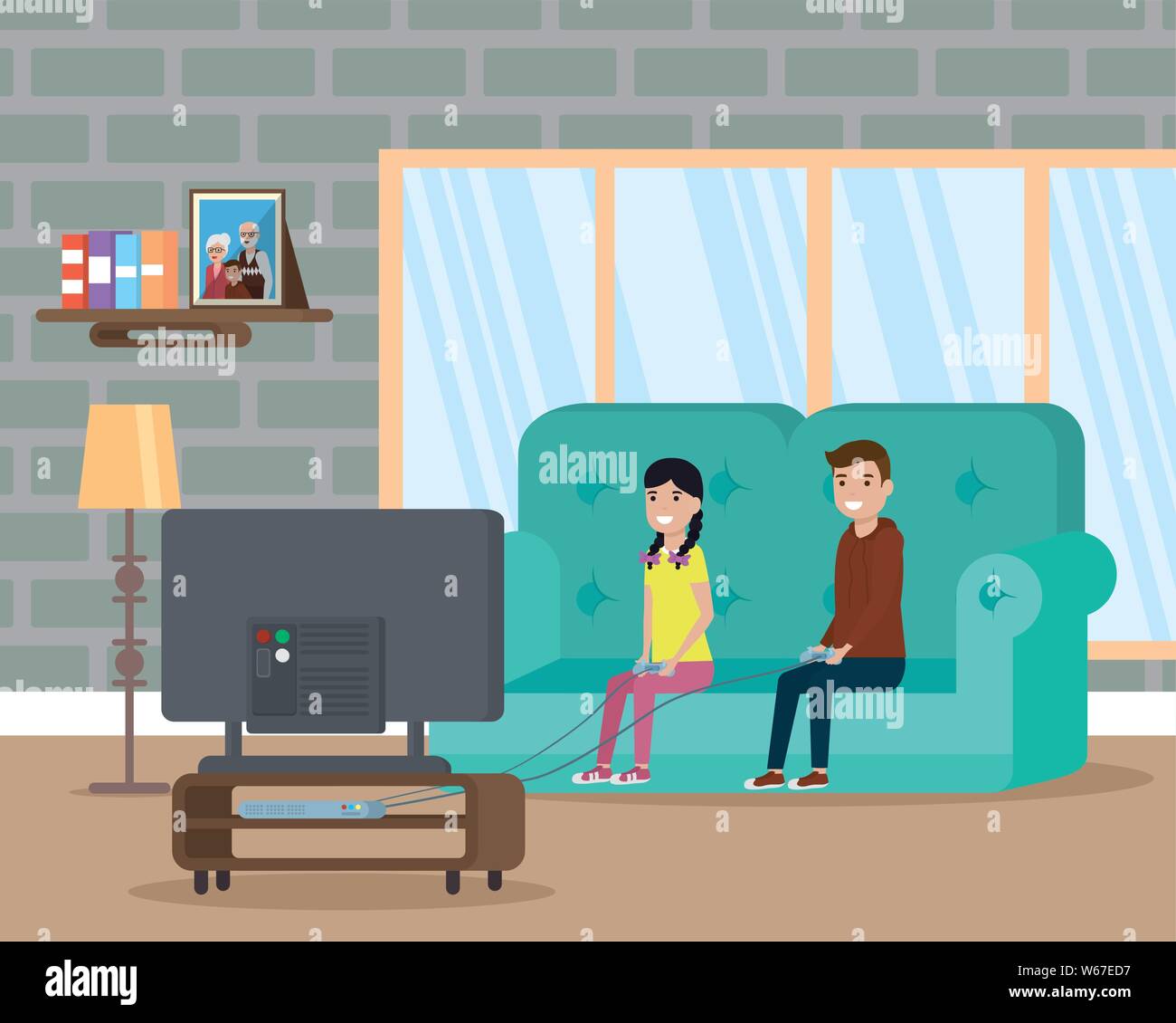 living room flat image design Stock Vector Image & Art - Alamy