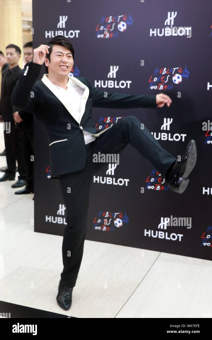 Chinese pianist Lang Lang attends a promotional event for HUBLOT in