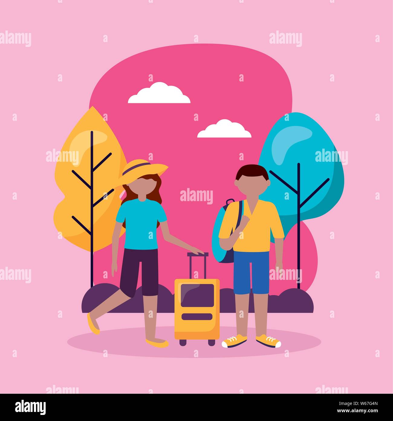 people and travel flat design Stock Vector Image & Art - Alamy